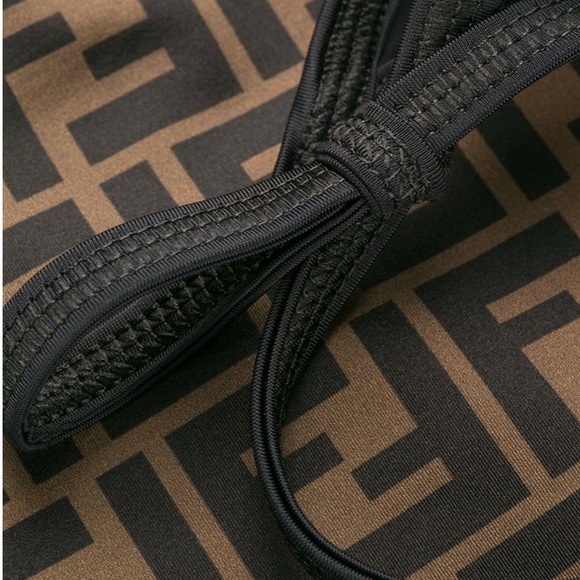 Fendi FF Brown Lycra two piece bikini - Picture 10 of 14